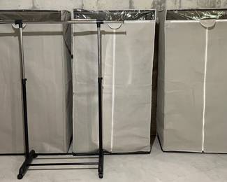Three Popup Closets  Clothing Rack
