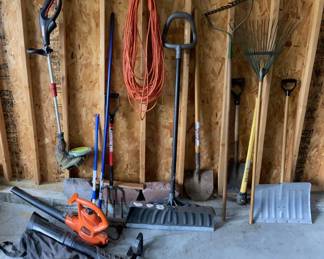 Black Decker Leaf Blower Vacuum, Craftsman Weed Whacker, Various Yard Tools