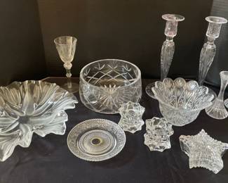 Assorted Crystal Clear Glass Decor