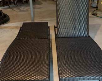 Two Adjustable Loungers
