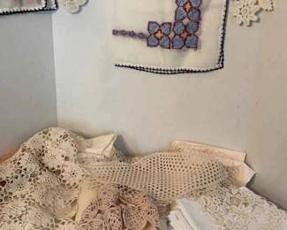 Table Cloths, Hand Croichet, Hand Stitched