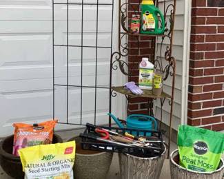 Ceramic Pots, Gardening Tools Trellises  More