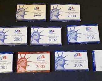 U.S. Mint Proof Sets 1999 - 2007