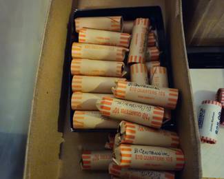Some of the rolls of Bicentennial quarters