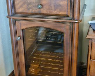 Cherry wood wine cooler cabinet