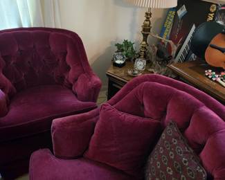 Two Casual Chairs - one is a swivel; Table Lamps and much more