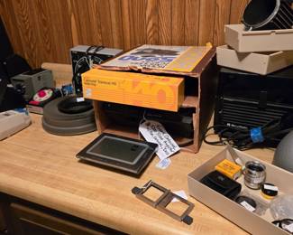 Camera Lenses; Carousel Transvue Slid Trays; Kodak Carousel Slide Projector and much more