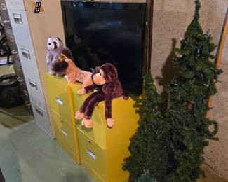 4 Drawer File Cabinet; 5 Drawer File Cabinet; Two 2 Drawer File Cabinets; Plush Animals; Panasonic Viera Digital/LED TV; Christmas Trees