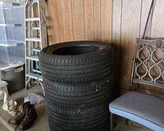 Four Tires; Ladders; Chair