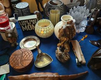 Loads of Table Top Decor; Candle Holders; Figurines and more