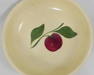 632 - Watt Pottery Apple Spaghetti Bowl 3.5x13"