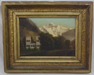 648 - Antique Oil on Canvas Painting 11.5x14