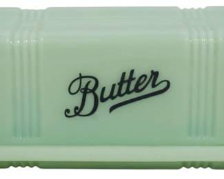 733 - Jadeite Stick Butter Dish 2.5 x 7 x 3