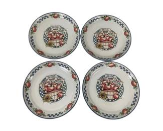 1129 - 4 International Tableworks Appletime 6" Plates