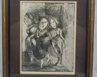 663 - Artist Signed & Numbered Sketch 18x14.5