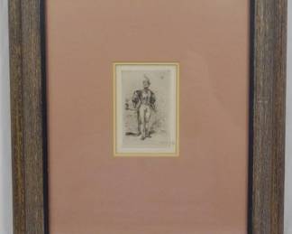 662 - Framed Engraving 18x15