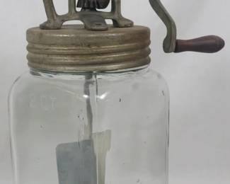 640 - Glass Dazey Churn 12.5"