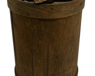 1013 - Antique Wooden Well Bucket 10 x 7