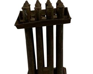 1017 - Vintage Metal Candle Mold 11 x 6 x 4