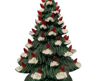 1117 - Vintage Ceramic Chrismas Tree 10 x 6 You are buying a used as-is electric/electronic item. We do not guarantee all components are present, and if it is not expressly stated, it is untested.