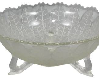 709 - Pressed Glass Bowl 4 x 10