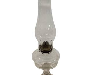1029 - Vintage Oil Lamp 18.5"