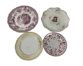 1125 - 4 Vintage Porcelain Plates 6"