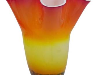 737 - Cased Blown Art Glass Vase 12"