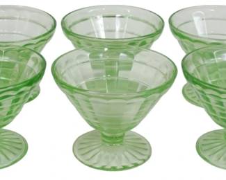 764 - 6 Uranium Green Sherbets