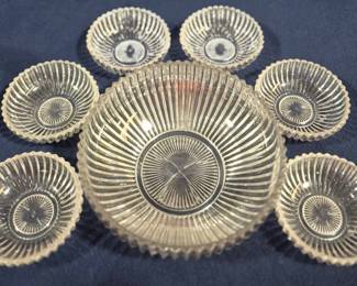 677 - Heisey Signed Ridgeleigh Berry Bowl Set