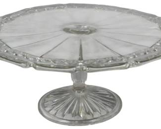 691 - Pressed Glass Cake Plate 4.5 x 10.5