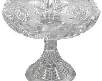 667 - Cut Glass Compote 5x6"