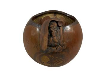 1012 - Signed Art Pottery Wall Pocket 10.5 x 7