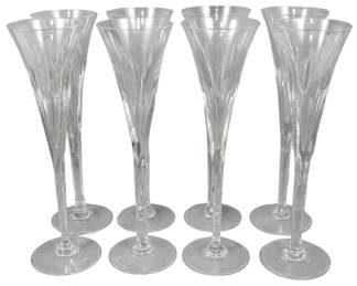 700 - 8 Ceska Signed Champagne Flutes