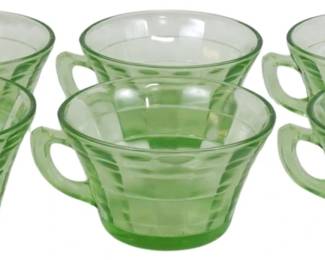 763 - 6 Uranium Green Cups