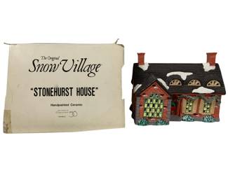 1156 - Dept 56 Snow Village Stonehurst House 8 x 9 You are buying a used as-is electric/electronic item. We do not guarantee all components are present, and if it is not expressly stated, it is untested.