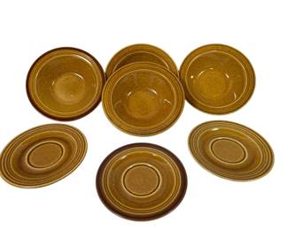 1128 - 7 Saffron Bowls & Plates