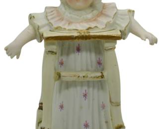 793 - Vintage Bisque Baby Doll in Walker Figure 6"