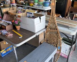 Snowshoes 
Painted bench
Local politician Yardsticks 