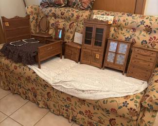 DE Cook local artist 
Collection of 7 doll furniture pieces