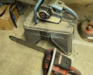 Chain Saws; Foot Stool; Gas Can