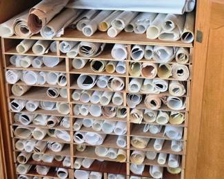 Husband was an architect and contractor... These are blueprints that he generated for homes and buildings... Maybe your home is in this grouping!!