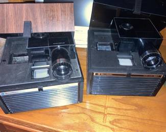 Two Bell & Howell Cube Slide Projectors