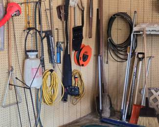Extension cords; Hoses; Shovels; Brooms; Rake; Level; Saw; Trimmer; and so much more!