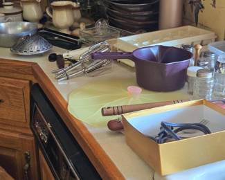 This kitchen is stocked with lots of supplies and equipment!