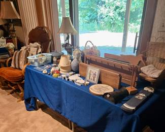 Several Wood Shelves; Glider; Table Lamps; and Lots More!
