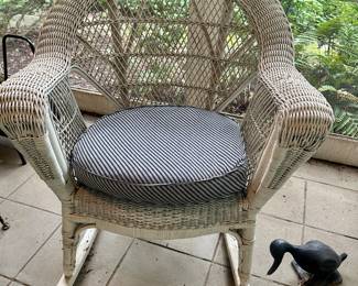 Vintage wicker rocker