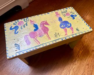 Hand painted stool