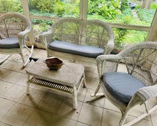 Vintage wicker patio set