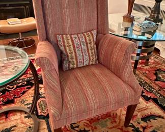 Quality Custom Upholstered Wingback chairs (2 available)
